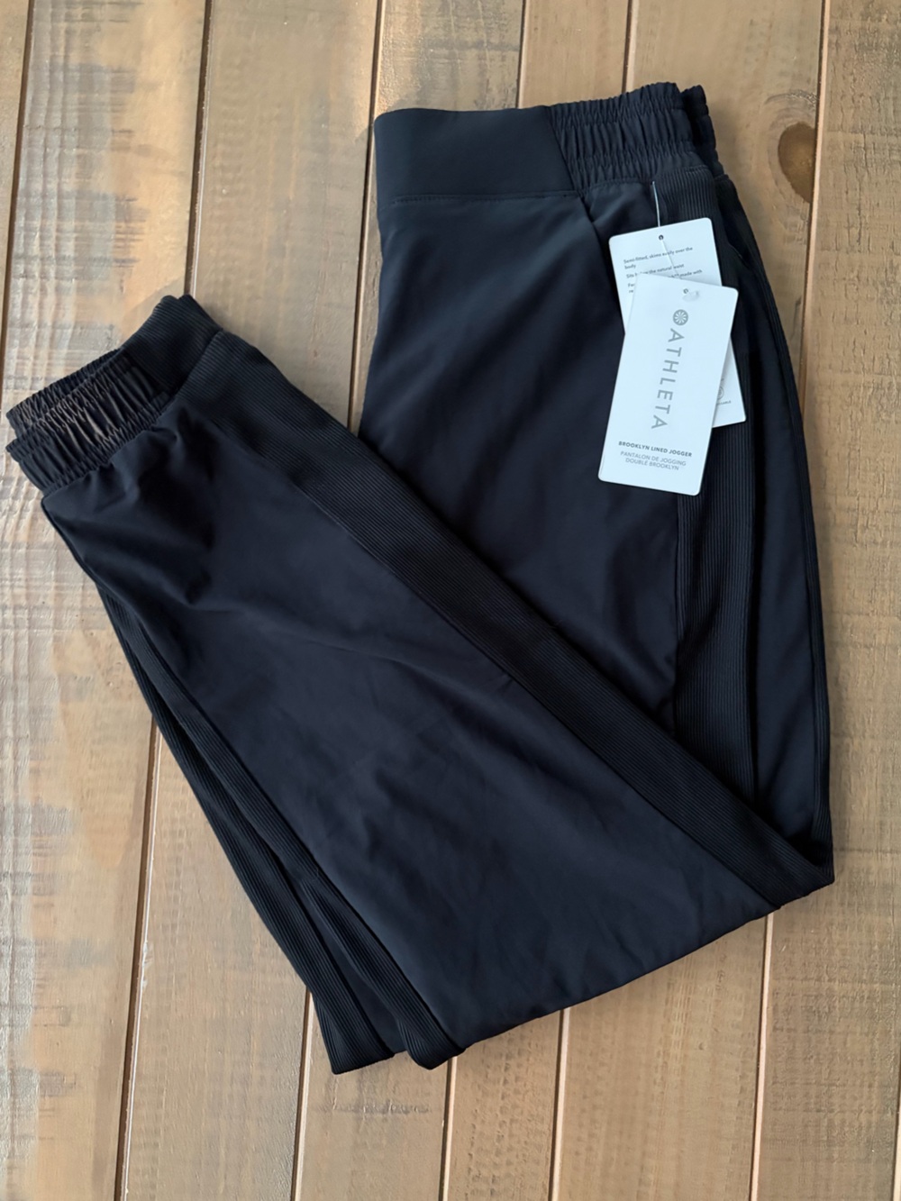 NWT Athleta Brooklyn Lined Jogger in Black - Size 6